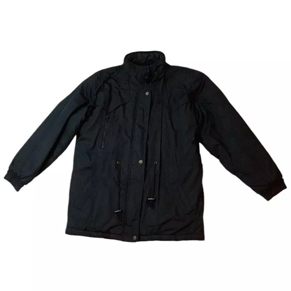 Learsi Jacket Coat Mens Size Small Black Zip Casual